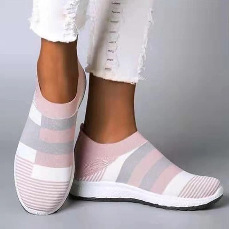 Women's Vulcanized Shoes Zapatillas Mujer Sneakers Knitted Women's New Shoes Low Mix Color Vulcanize Shoes Casual Chaussure Female