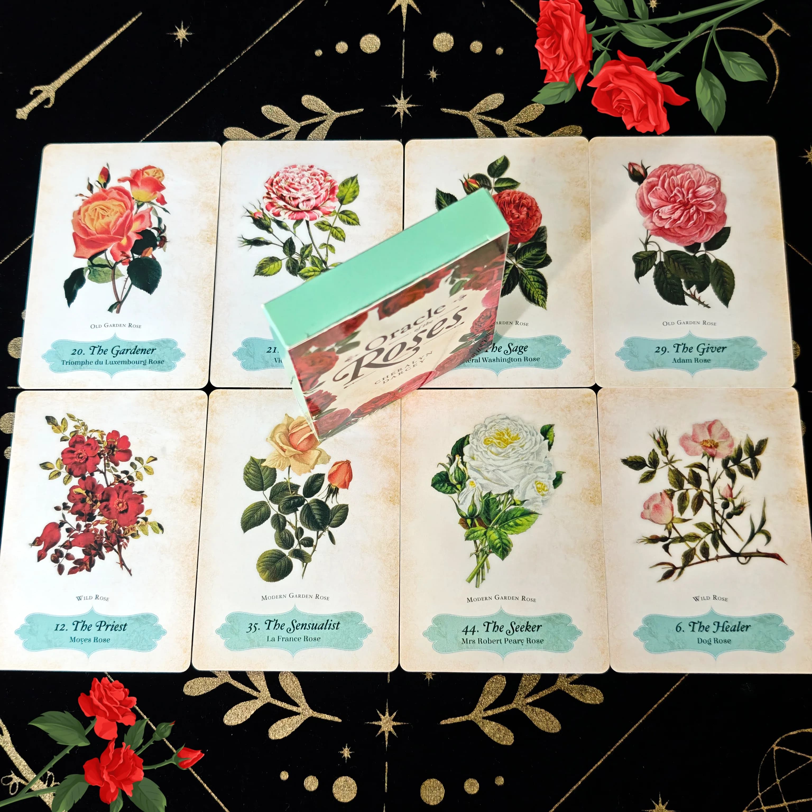 Mazzo da 44 carte Carte Oracle Of The Rose Sogno romantico Bellissimo design Modello per gli amici Regalo di festa Gioco da tavolo Giocattoli per bambini