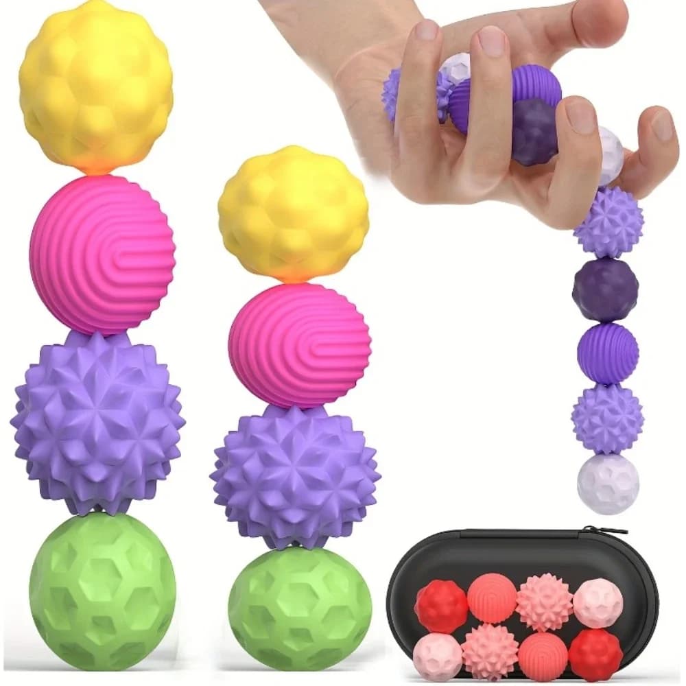 Sfere per massaggio alle mani Rullo magnetico Fidget Toys per l'ansia Terapia occupazionale Autismo Rilassamento sensoriale Antistress