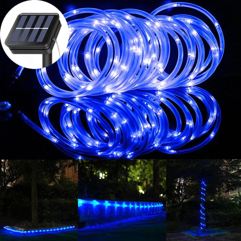 Luci a Corda Flessibili Solari per Esterni, Luci a Tubo LED con 8 Modalità di Illuminazione per Feste, Giardino, Cortile, Matrimoni, Alberi, Recinzioni