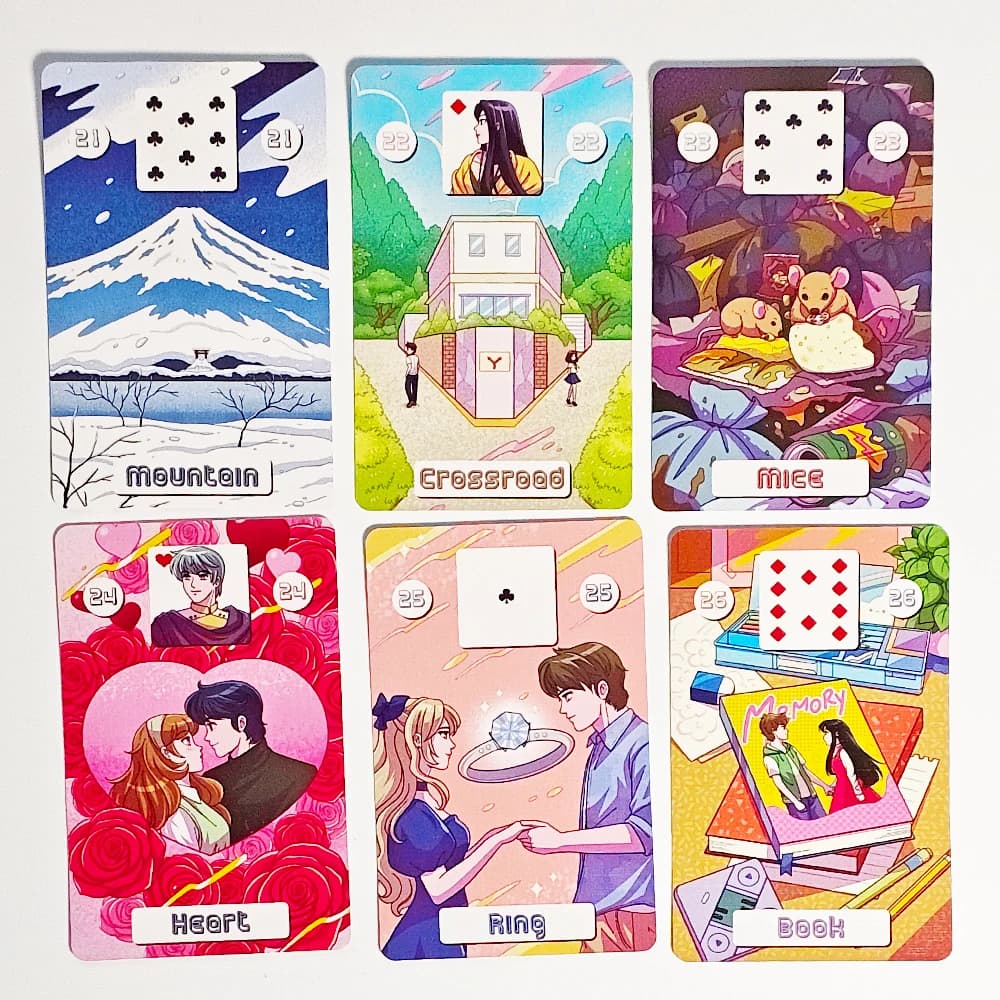Ritorno al mazzo Lenormand anni '80 36 carte Lenormand + 2 carte speciali 9 * 6 cm stampate su cartoncino doppio rilievo 350GSM