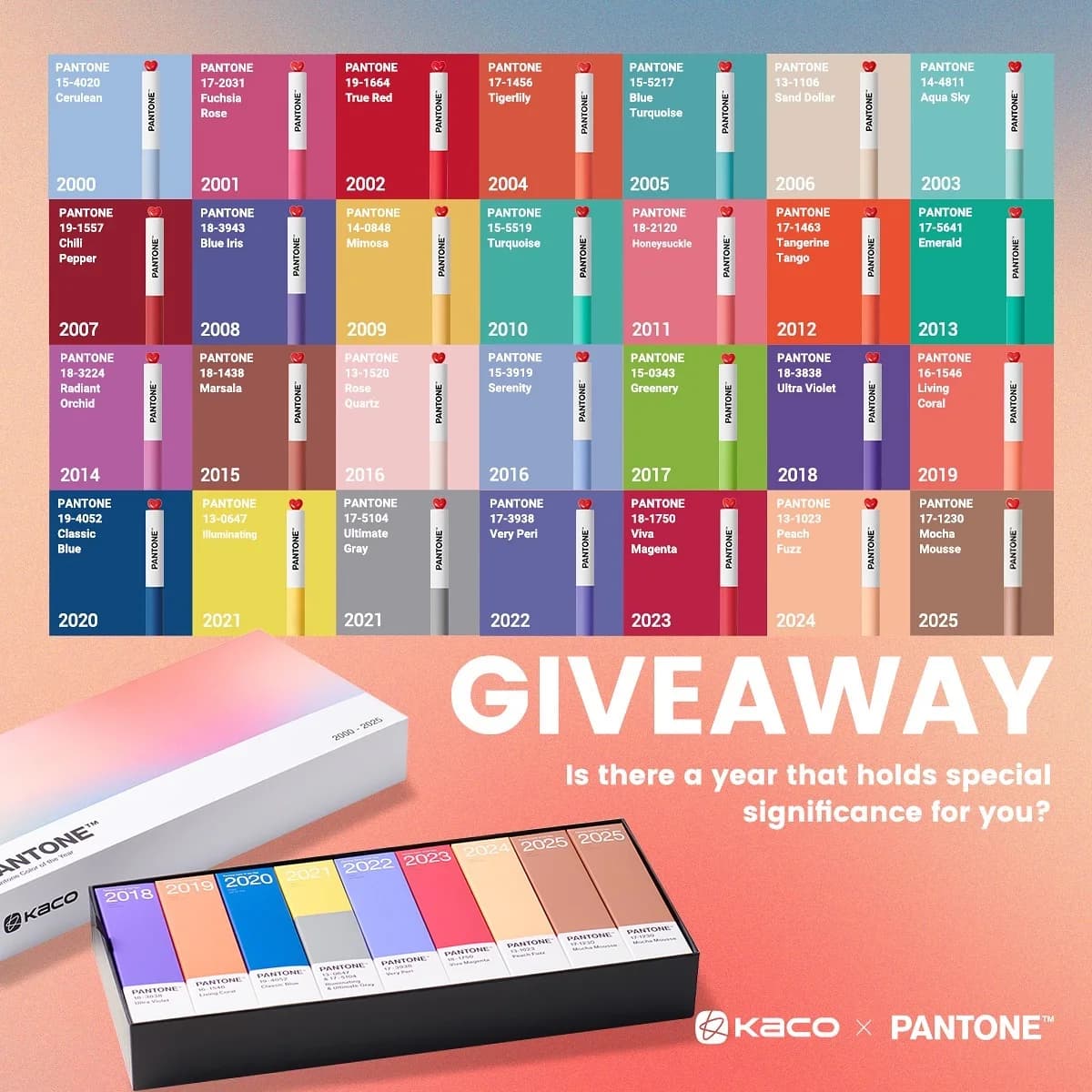 Set di penne gel KACO PANTONE, 2 pezzi di colore dell'anno Colori assortiti penna per firma nera di alto valore cancelleria estetica per ufficio scolastico