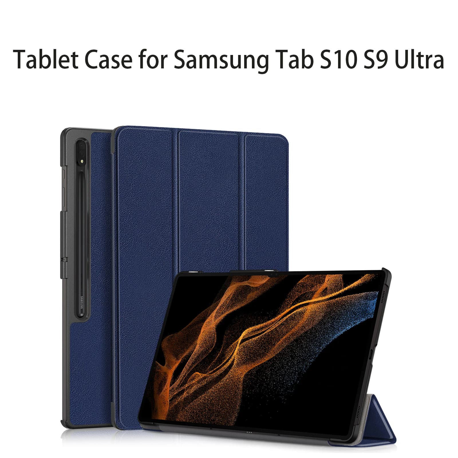 Custodia per Tablet Galaxy Tab S9/S10 Ultra SM-X910 con Funzione Smart Wake (Materiale in Pelle PU, Ultra Sottile, Antiurto)