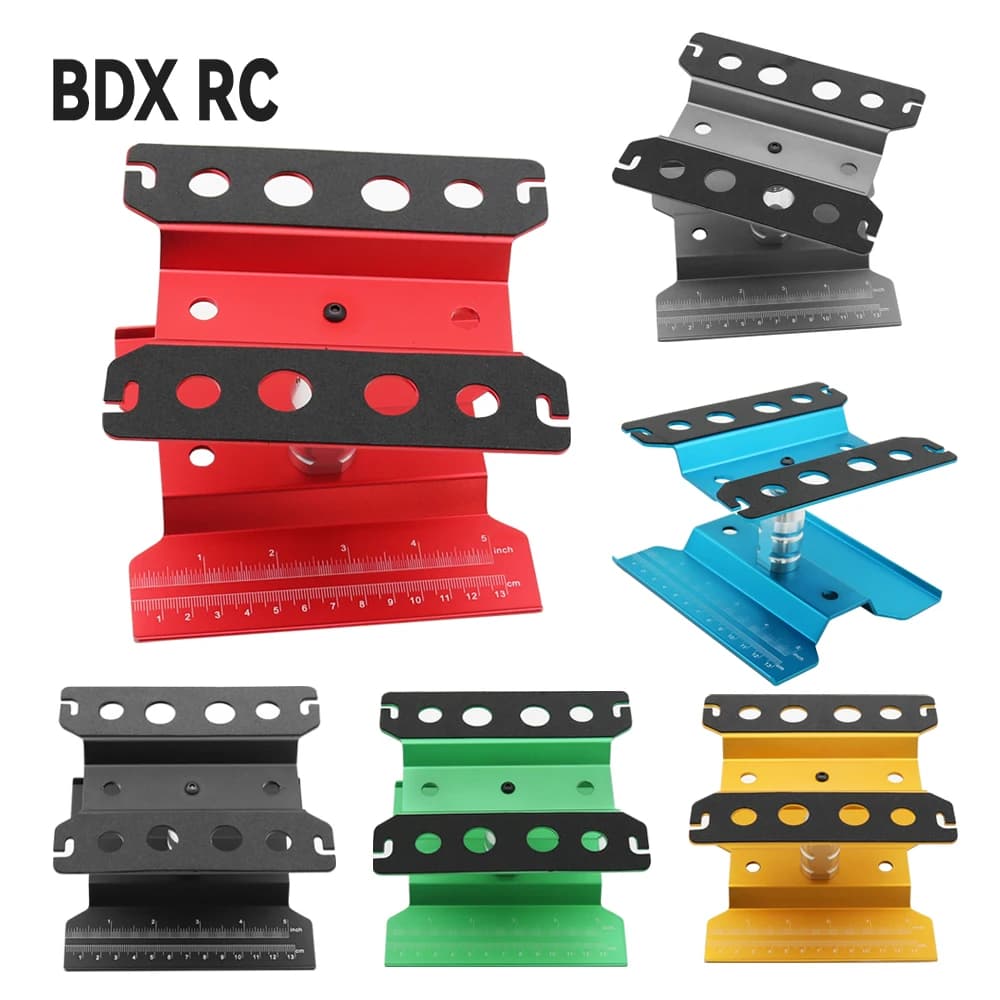 Stazione di riparazione in metallo Supporto da lavoro Piattaforma di montaggio per 1/10 1/8 1/12 RC Car TRX-4 Axial SCX10 II RC Crawler Tamiya HSP