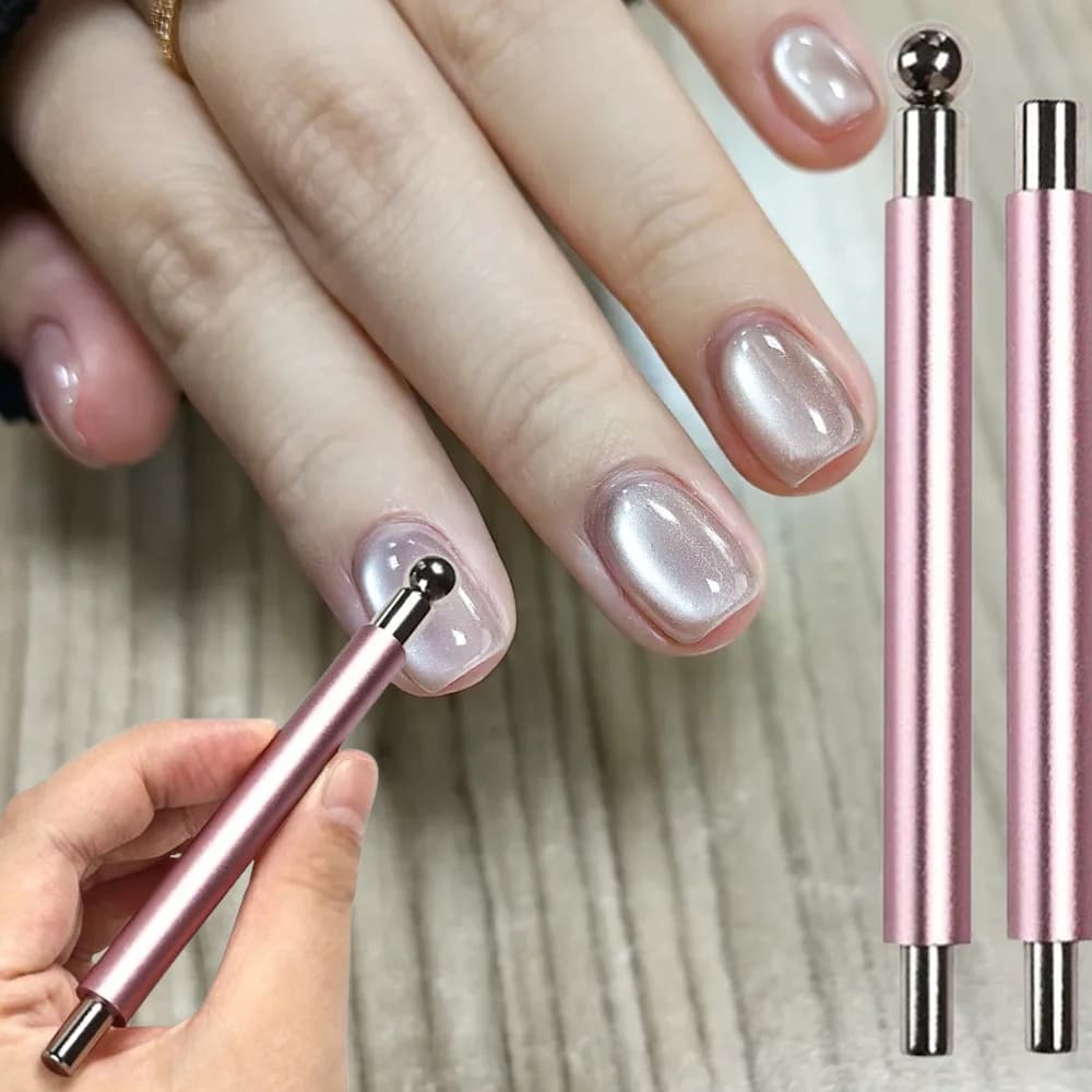 1 pcs magnetic nail pen Cat Eye double head with steel ball magnetic stick multifunctional for nail polish manicure tool nail gel
