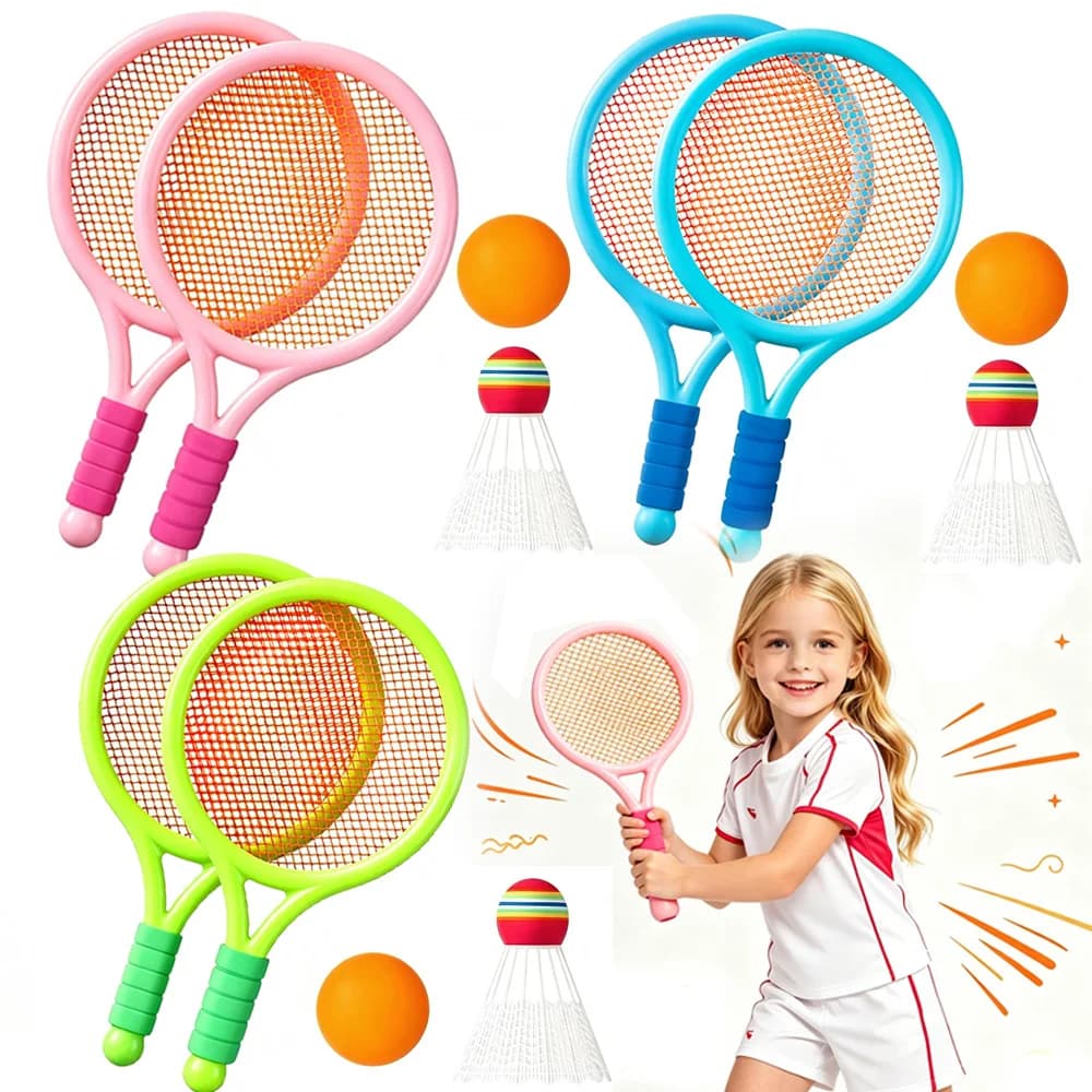 Badminton Racket and Shuttlecock Set, Indoor and Outdoor Sports Game, Suitable for School Activities Birthday and Back to School
