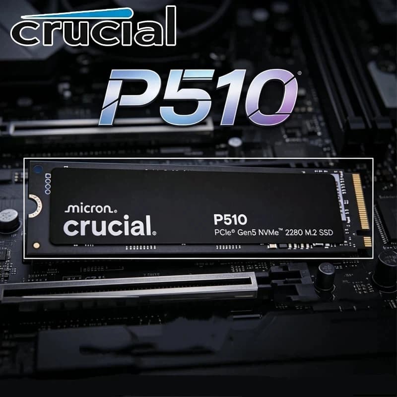 Crucial P510 1TB 2TB PCIe Gen5 NVMe SSD,PCIe 5.0 M.2 2280 Internal Solid State Drive,Laptop & Desktop Compatible
