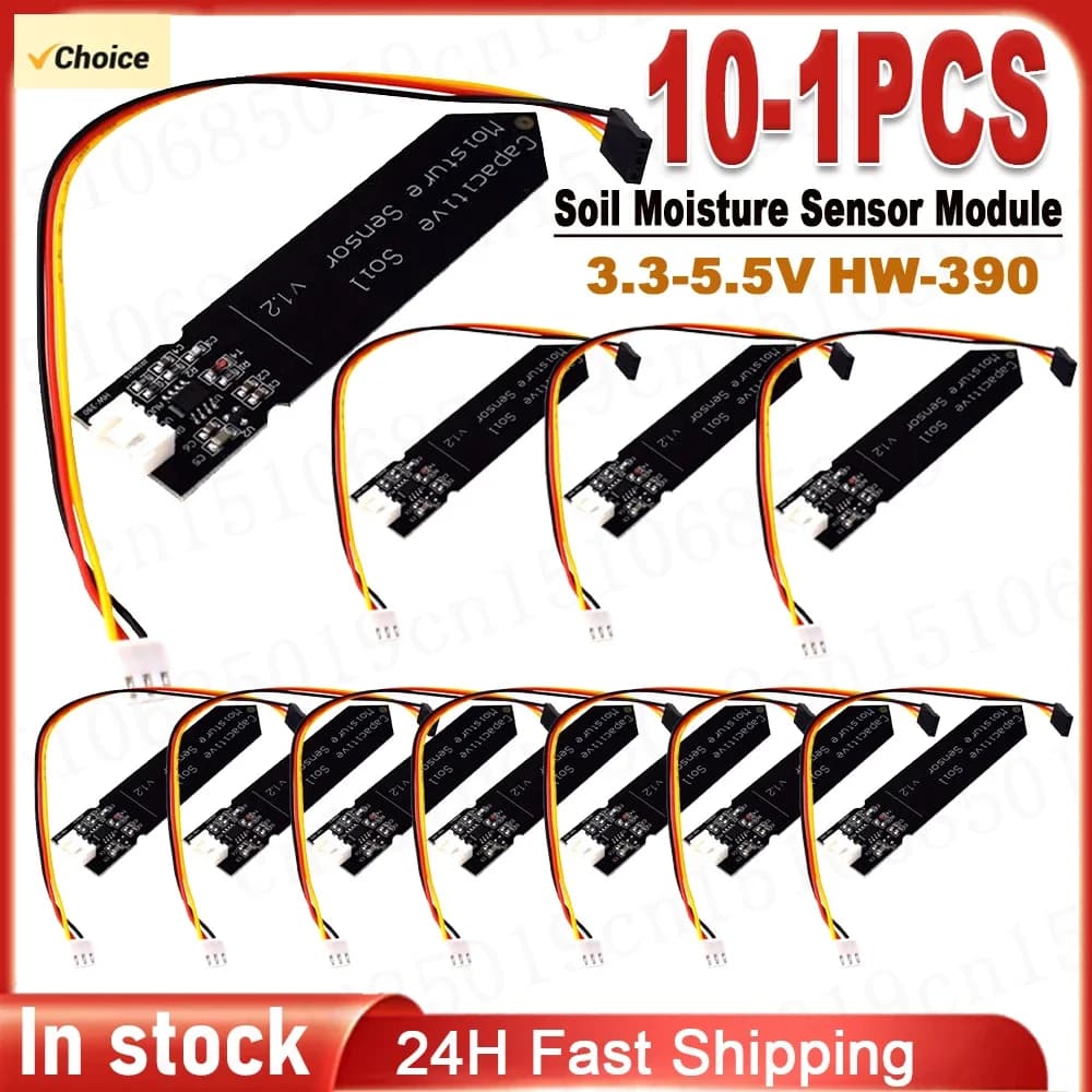 10-1 pcs soil moisture sensor module for Arduino moisture detection garden watering DIY HW-390 3.3 ~ 5.5V soil moisture module
