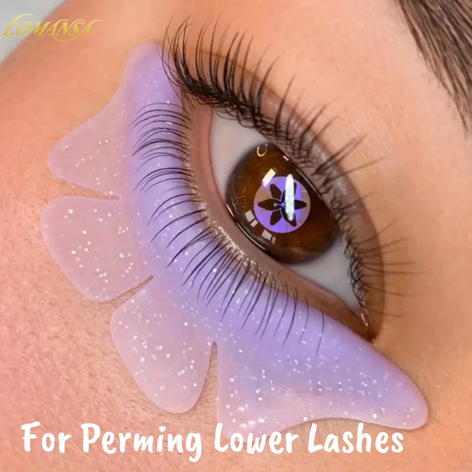 Lomansa 1 Silicone Paio Glitter Butterfly Lash Lift Pad Eyelashes Perm Rod Shield Lash Lifting 3D Folding Tool Accessories