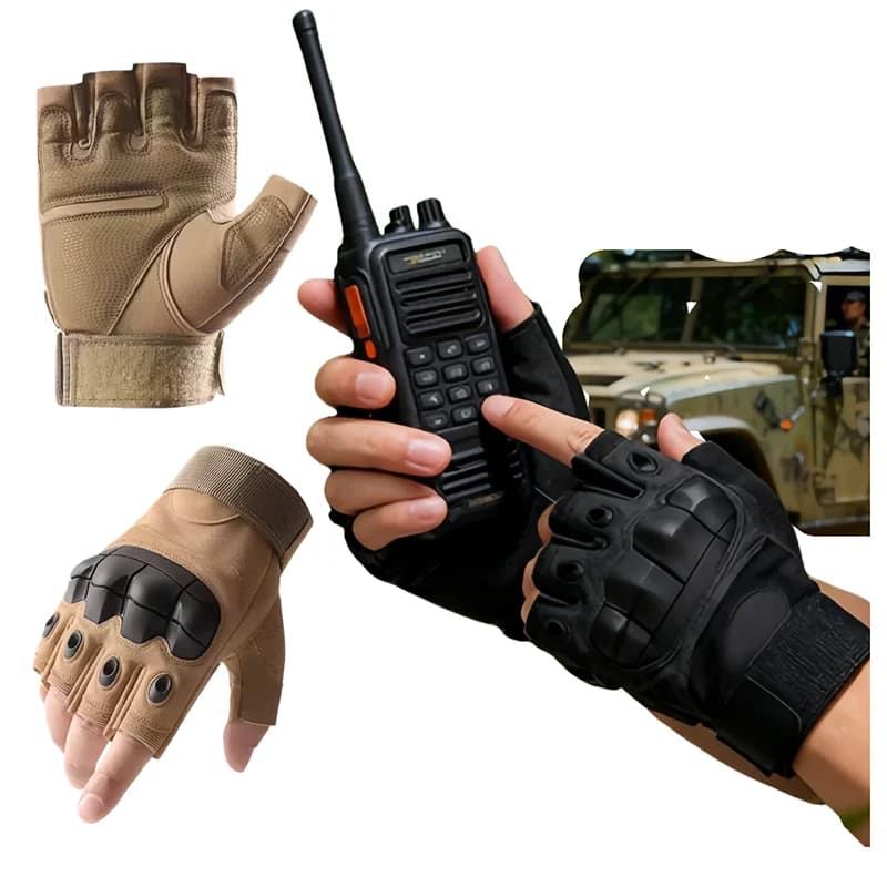 1Pair Tactical Fingerless Gloves for Men - Ideal for Outdoor Sports, Shooting, Hunting, Airsoft, and Cycling