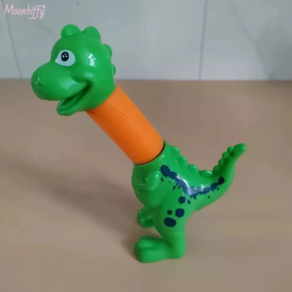 Bambini Cartoon giraffa Dinosaur Tubes novità Toys antistress Squeeze Fidget giocattolo di decompressione antistress in plastica estensibile