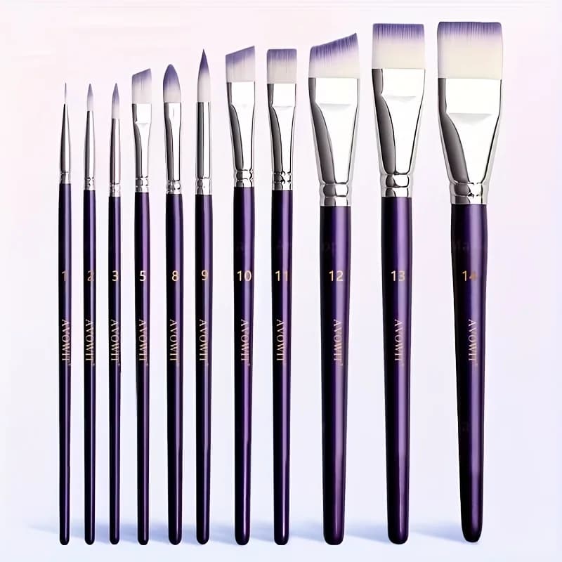 Set di pennelli professionali, pennelli larghi e delicati per trucco artistico e design, pennelli per viso e body art