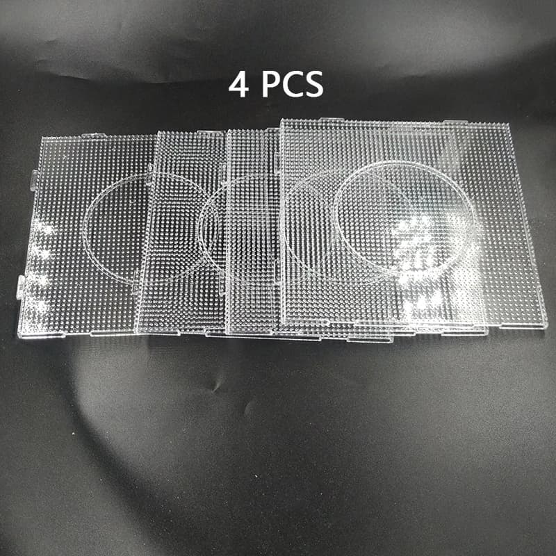 2.6mm Mini Hama Perline Quadrate Pegboards 4PCS Grande Biametro 14cm Dimensioni Perline Modello Materiale per Fare Cartoni animati Perline di Ferro Schede