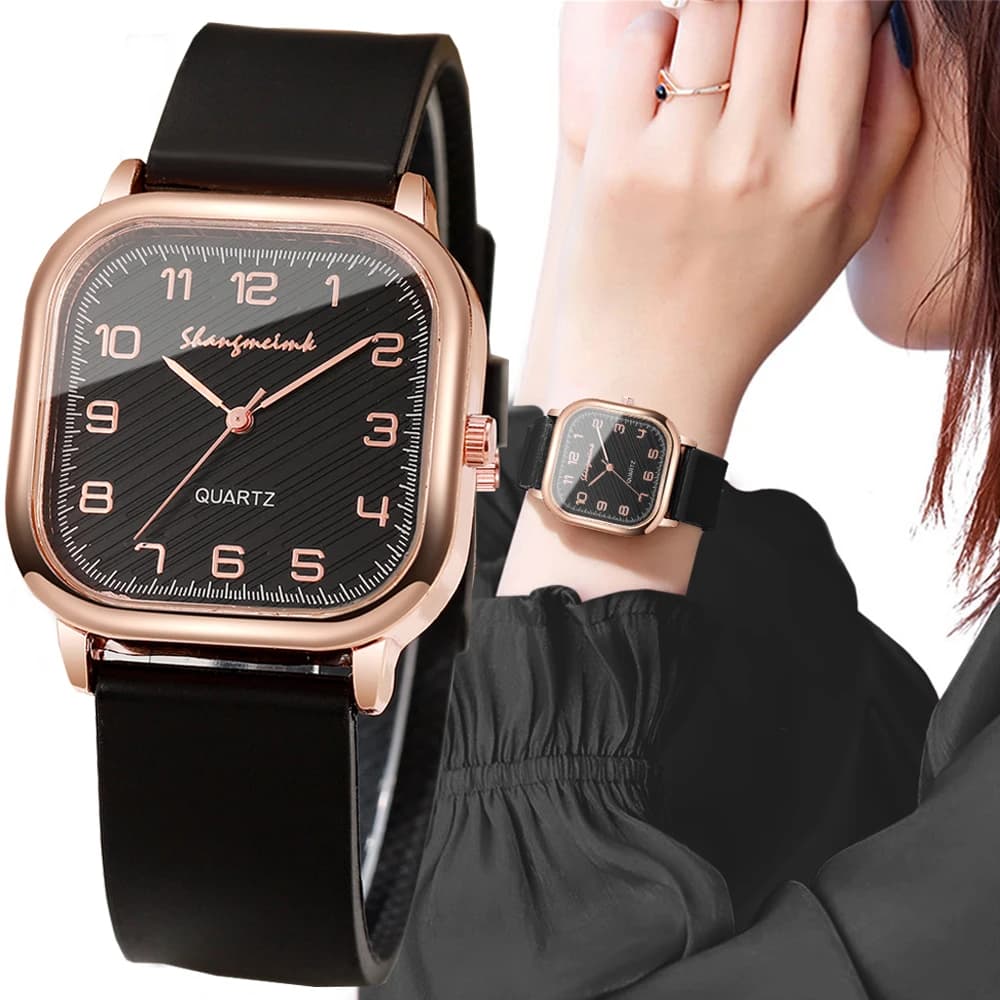 Fashionable Square Women's Watch Quartz With Silicone Strap for Girls Reloj Mujer Watch