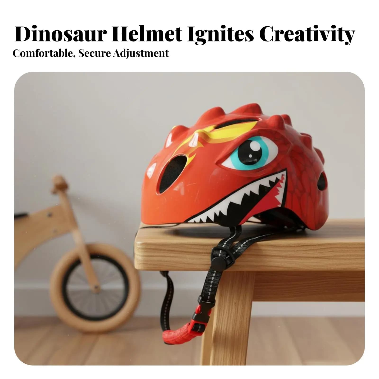 Dinosaur Shaped Bicycle Helmet, Versatile Safety Equipment, Breathable, Three-dimensional Design for Children