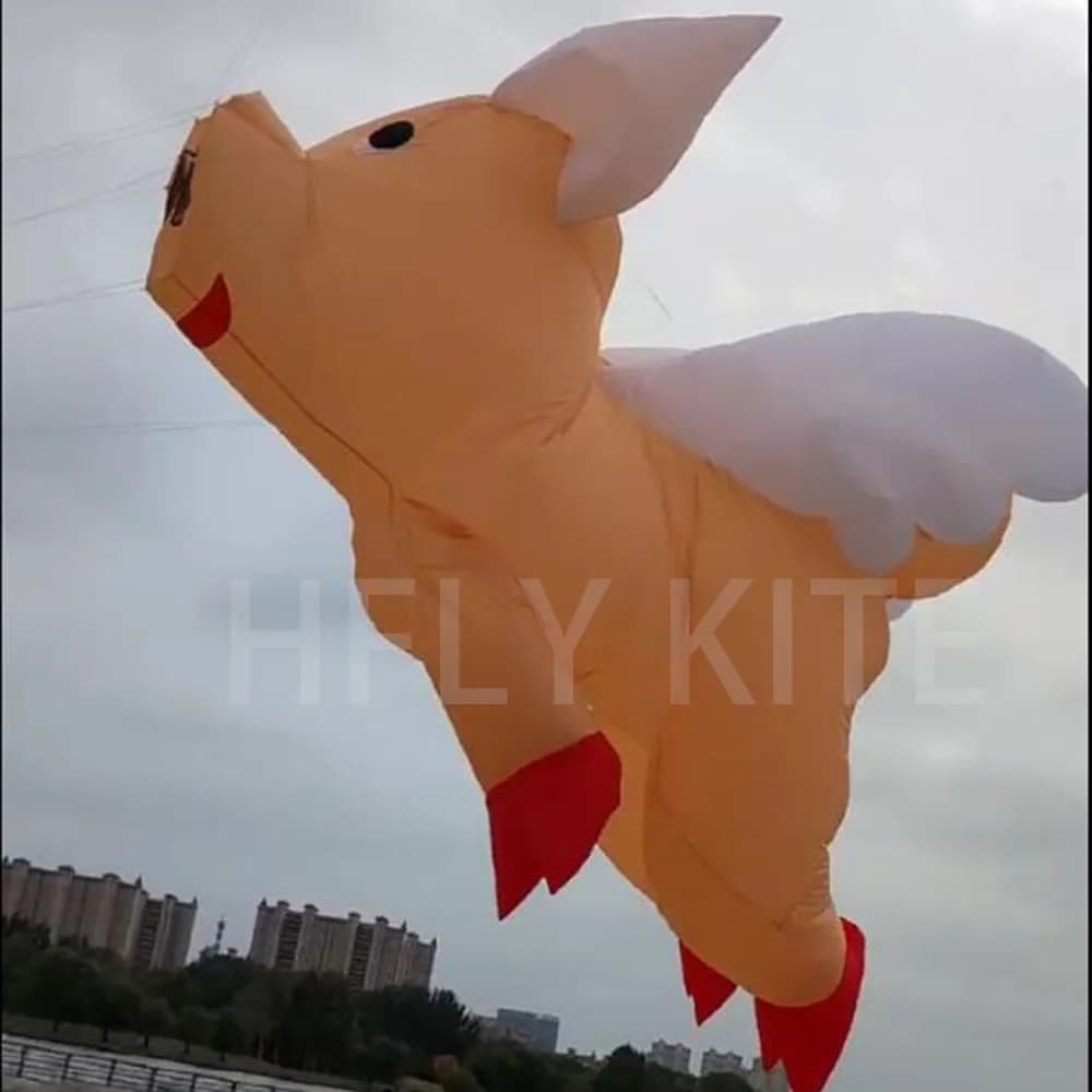 Nuovo arrivo grande 3m Pig Kite Line lavanderia per adulti di alta qualità 3D morbido gonfiabile animale volante ciondolo aquilone Piggy