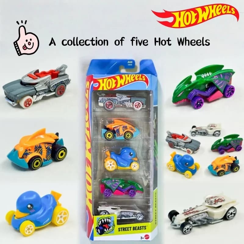 Hotwheels Lega Piccola Auto da Corsa Confezione da Cinque Modelli di Piste di Simulazione Giocattolo Veicoli da Gioco Non Radiocomandati per Bambini