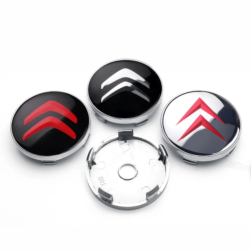 4pcs Citroen Car Rim Center Hub Cap Replacement Wheel Cover Accessories For Citroen C3 Aircross C4 Berlingo DS Picasso C-ELYSEE