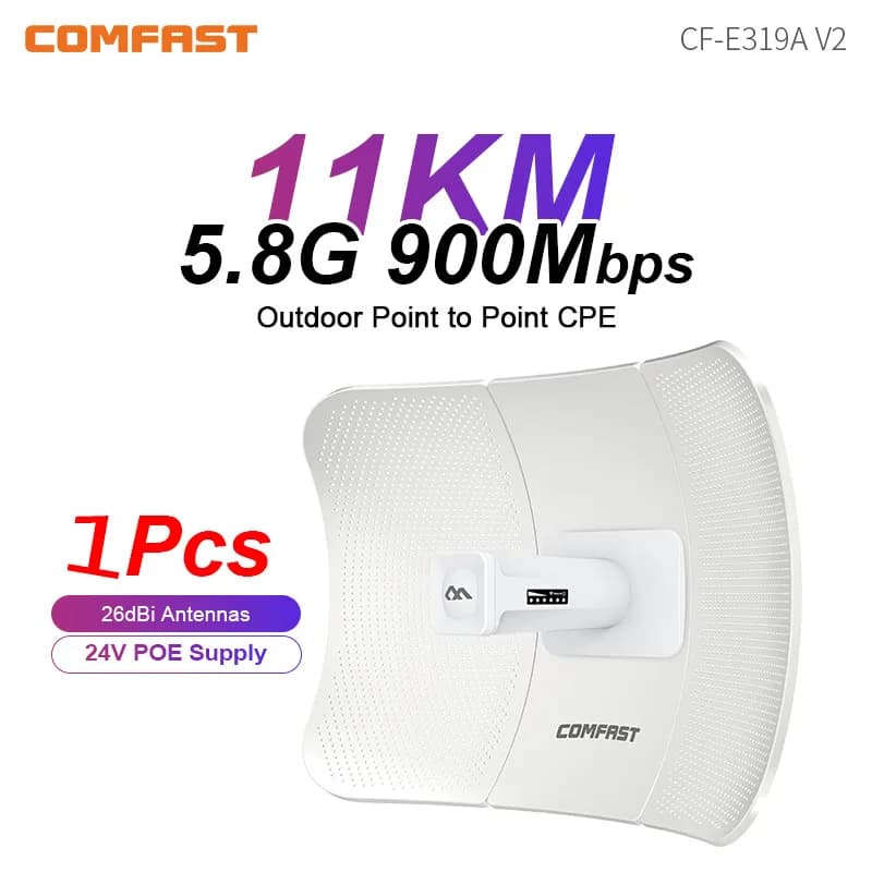 5-11KM 5GHz Ponte Wireless Esterna a Lunga Distanza Wi-Fi CPE Punto di Accesso Wifi Amplificatore di Segnale Antenna Nanostazione Extender AP