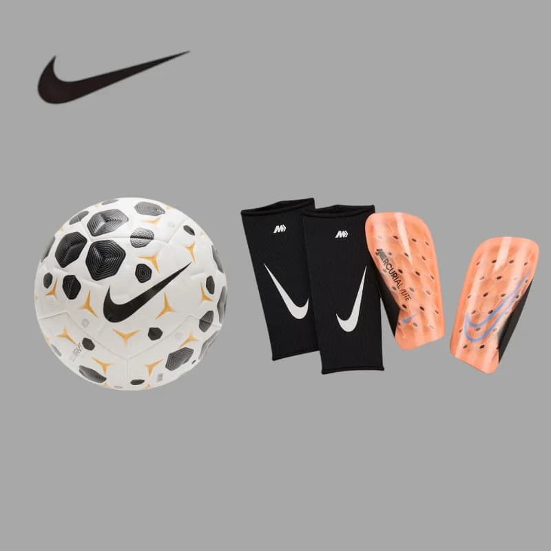 Nike Long Time Play Kit No.5 Football Matched M Size Fatigue Reducing Calf ShinguardsHV4392-100+DN3611-852