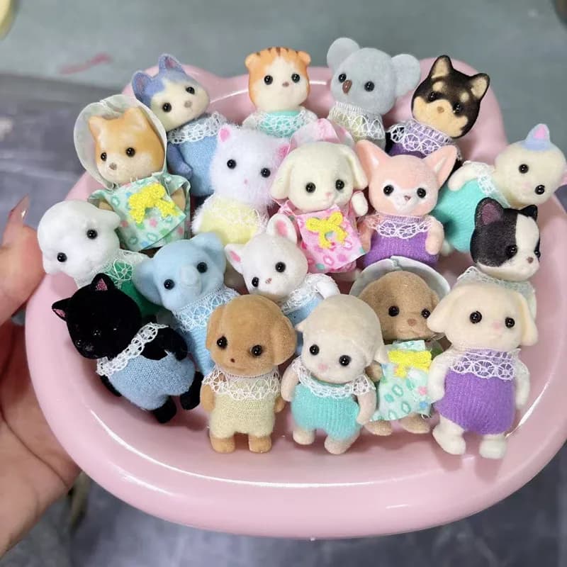 Giocattoli mobili della serie di foto della famiglia Senbeier, bambole, bambole di animali, mini ornamenti, giocattoli da gioco per la casa