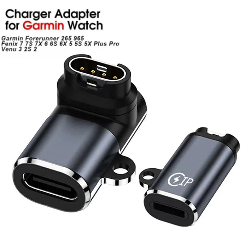 Charger for Smartwatch Garmin Fenix 7 7S 7X 6S 6X 5 5S 5X Venu 2 2S, Charging Portable Adapter Type C/Micro USB/iOS