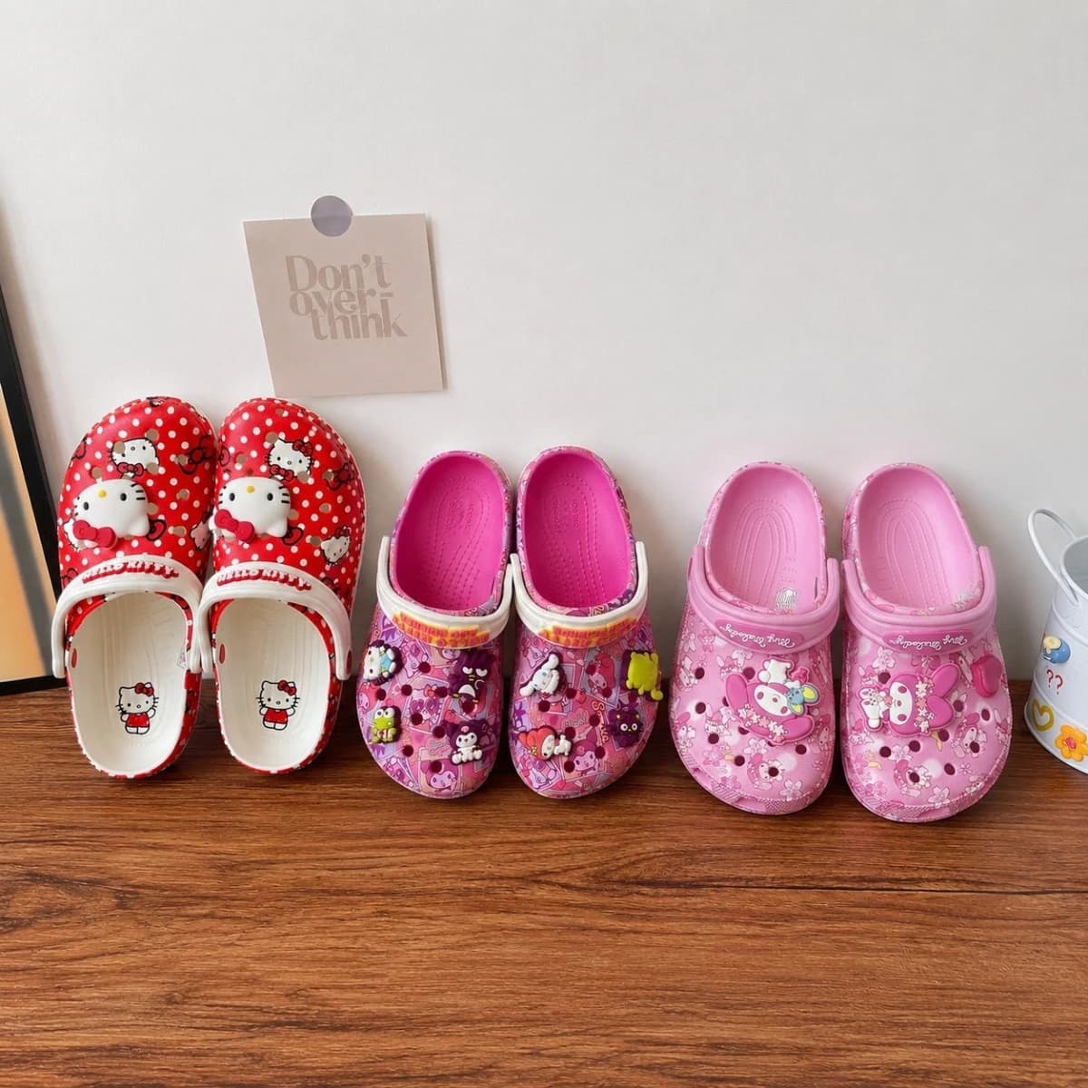 Cute Hello KT My Melody Cartoon Clogs with Outdoor Anti Slip Beach Sandals Slippers Student Summer Casual Shoes Gift