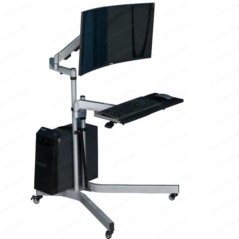 Multifunctional computer support, mobile monitor desk, office keyboard support.