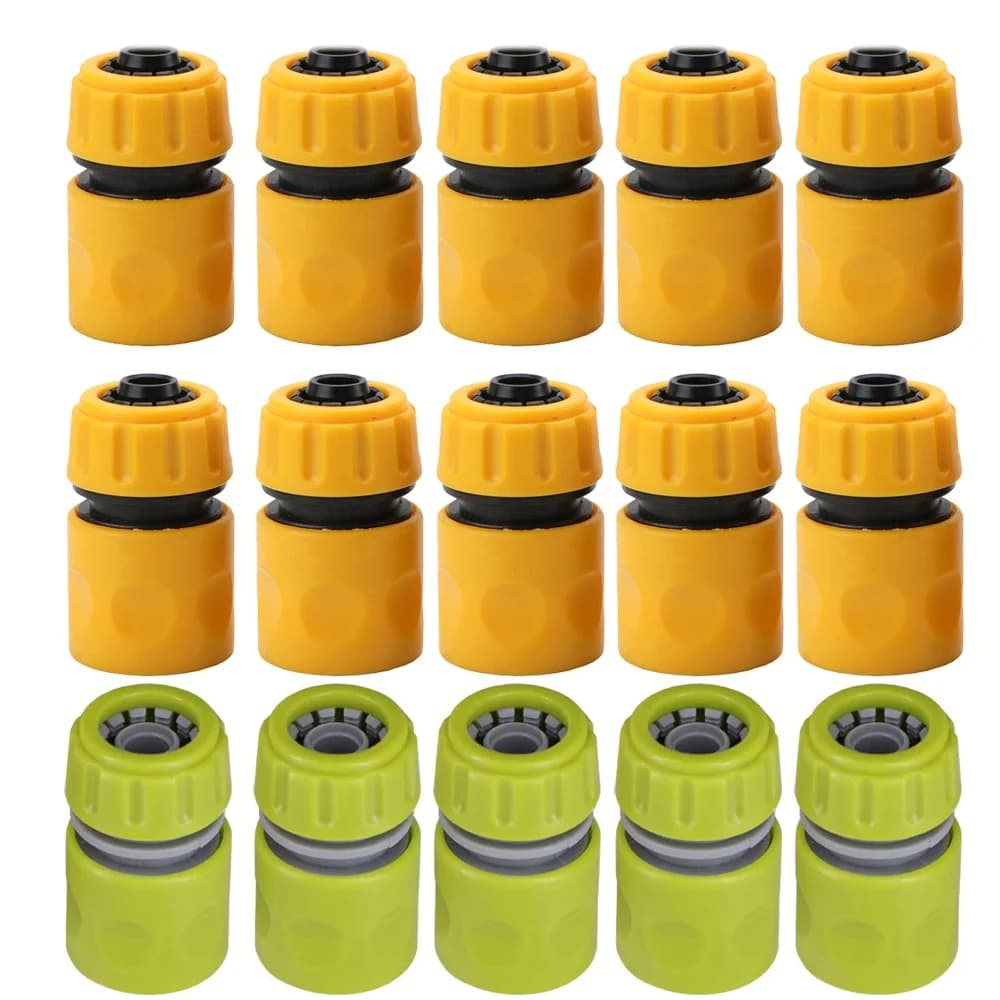 10PCS Garden 1/2 inch 16mm Connectors Gardening Tap Water Pipe Quick Connection Adapter External Pipe Repair Connection Irrigation Tool