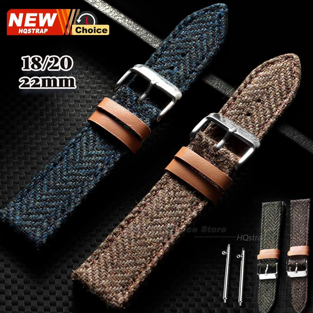 New Quick Hook Nylon Watch Strap 2026, 18mm 20mm 22mm, Smartwatch Straps, Vintage Bracelet for Men and Women, Universal Strap