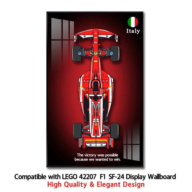 NOVITÀ 2026: Espositore da Parete per LEGO 42171 F1 SF-24, Modello di Auto in Blocchi da Costruzione, Cornice Espositiva da Parete