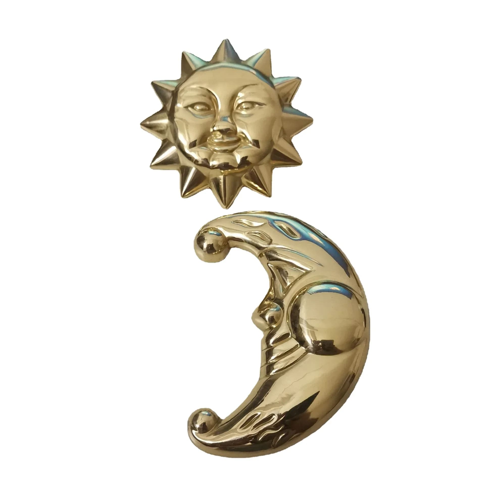 Sun Moon Manopole in ottone Armadietto da cucina Armadio Manopola per porta Armadietto per vino Maniglie per cassetti Decorazioni per la casa Maniglie per mobili Hardware