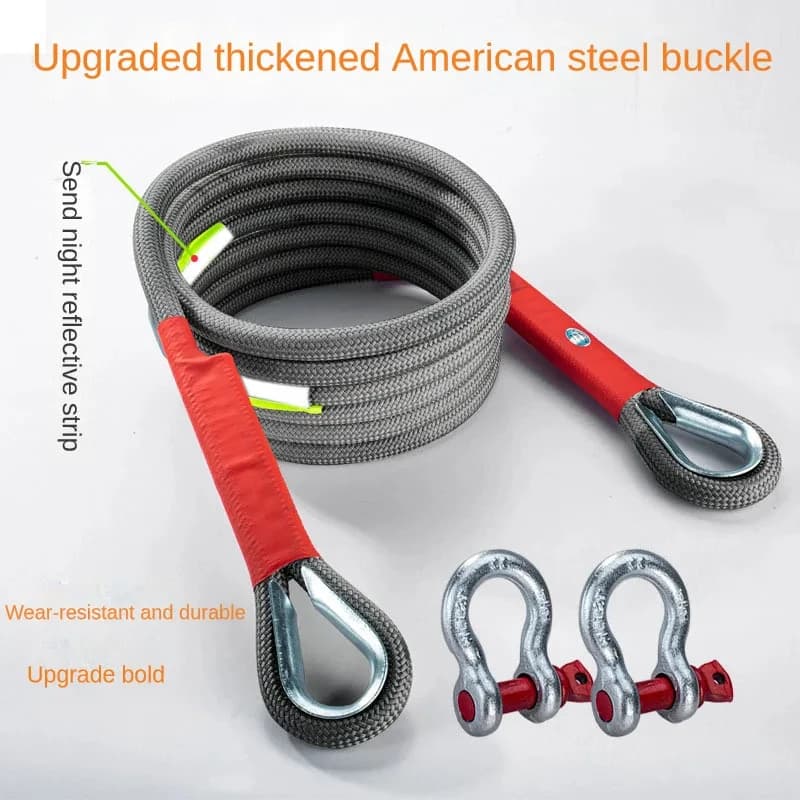 Tow rail for car off-road trailer Emergency rescue corda Nylon tow rail for thicker car Reliable and wear-resistant Corda