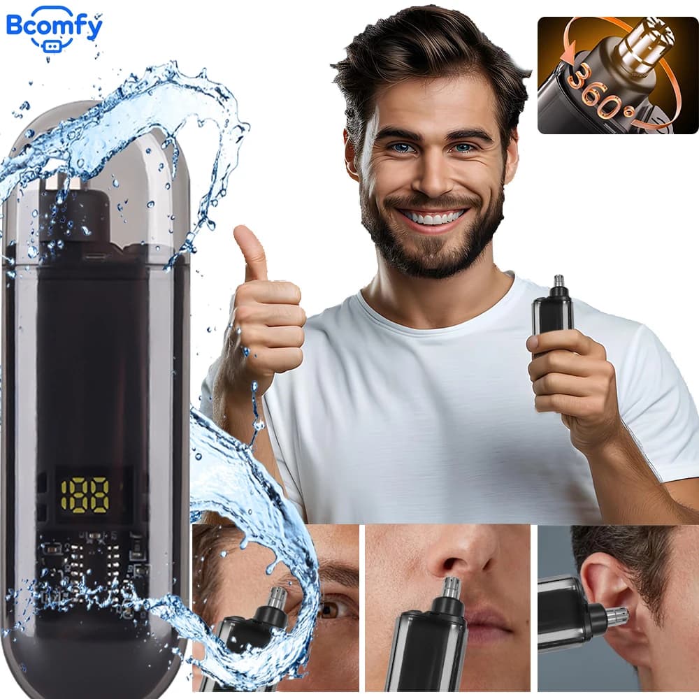 Tagliacapelli elettrico per naso per uomo Tagliacapelli portatile indolore per naso Trimmer impermeabile ricaricabile per uomo donna