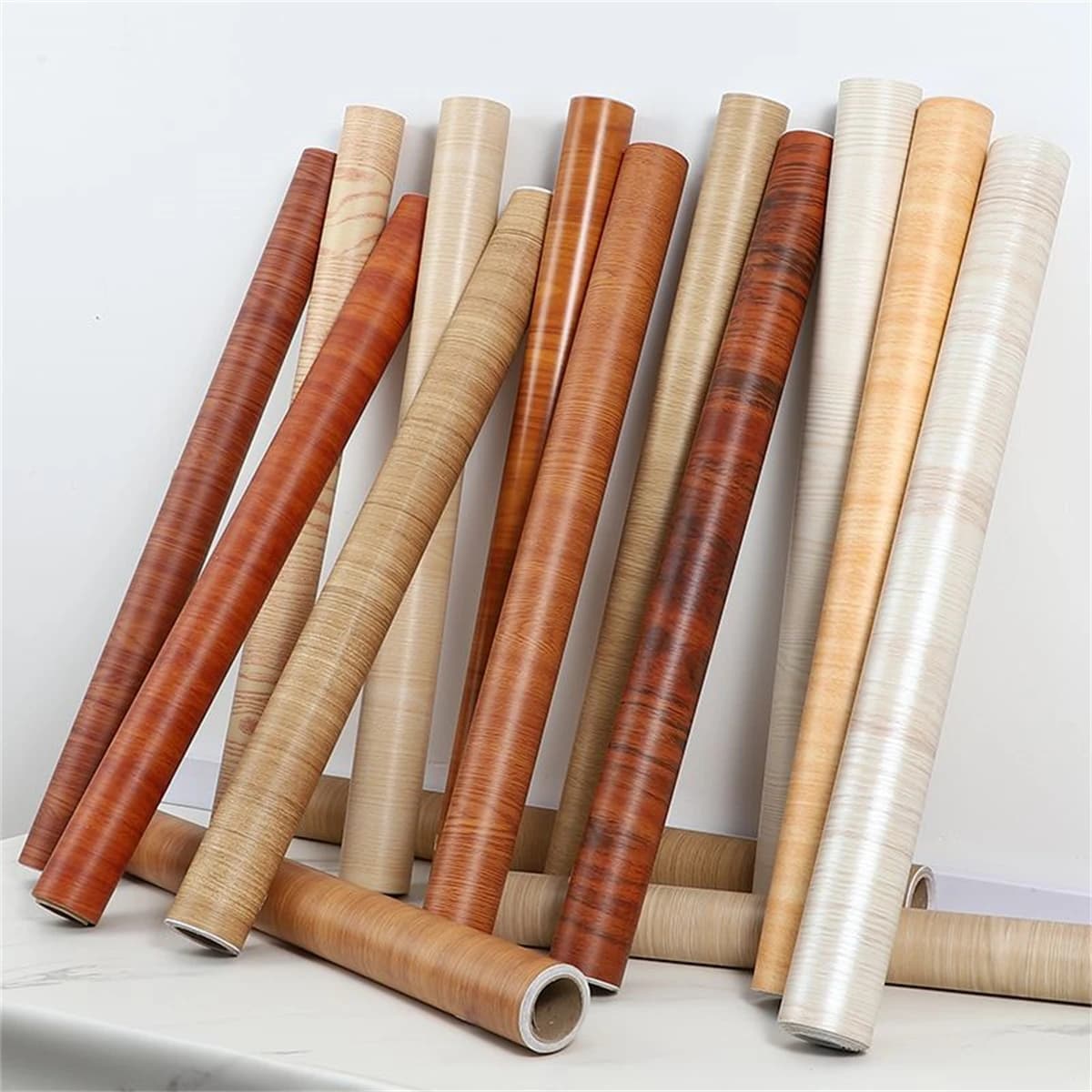 PVC wallpaper with 55 cm wide wooden veins for door, closet, table, furniture, waterproof self-adhesive adhesives, home decoration film