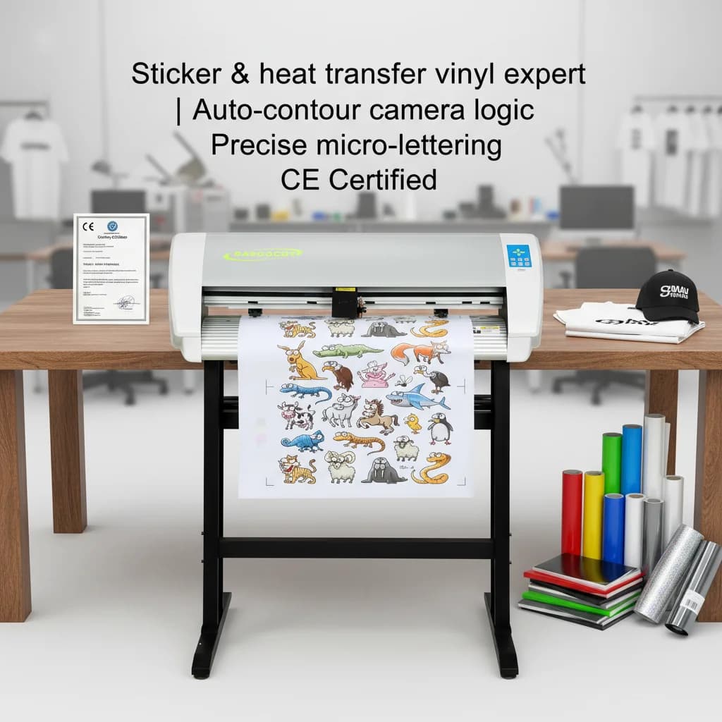 Sistema Avanzato di Posizionamento Visivo CCD, Macchina da Taglio Intelligente con Riconoscimento Automatico per Carta Termotrasferibile, Pellicola Vinilica, PPF