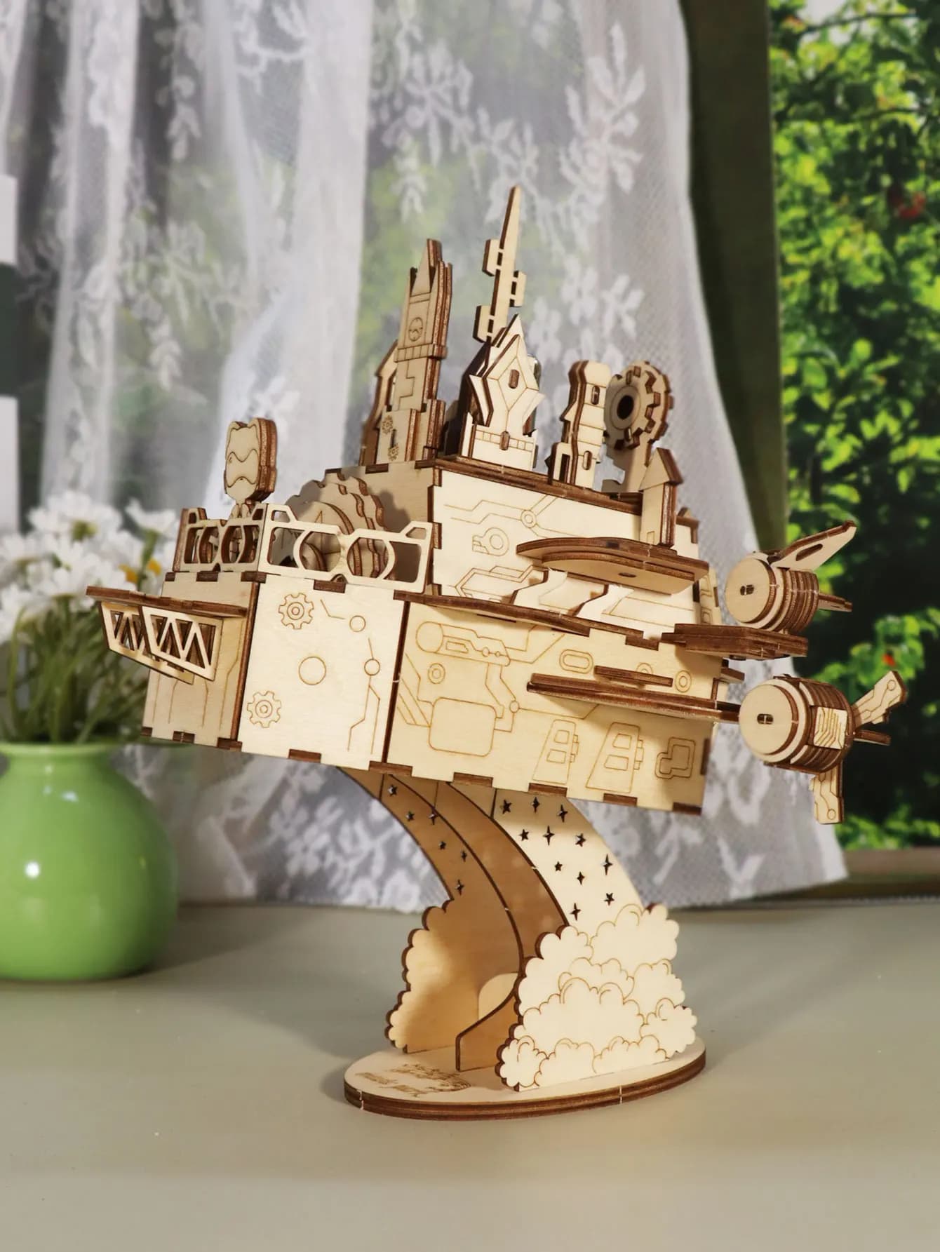 Puzzle in legno 3D per adulti Kit carillon castello Modello Artigianato fatto a mano fai-da-te Regali di Natale