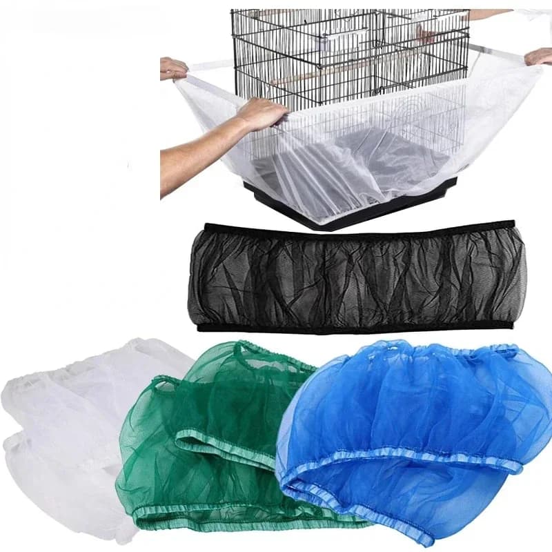 Seagull Cover for Birds on the Net Shell skirt Easy cleaning net Catcher Guard Sand for Birds Elastic sweater Bird sand for parrots Network Jaula Para Pajaros