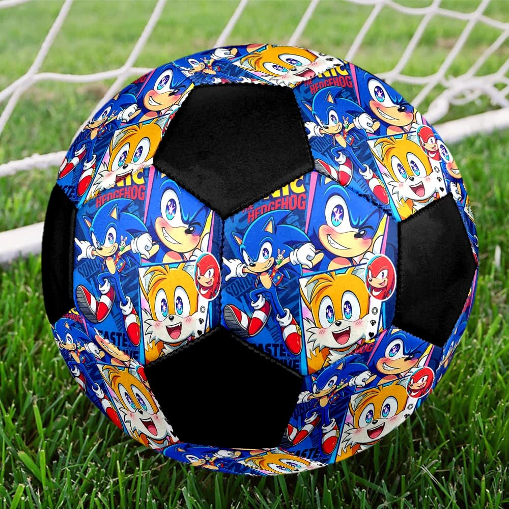 1pc Sonic Hedgehog Soccer Ball Football Size 5 Training Ball Fashion Outdoor Sports Birthday Gift HE39