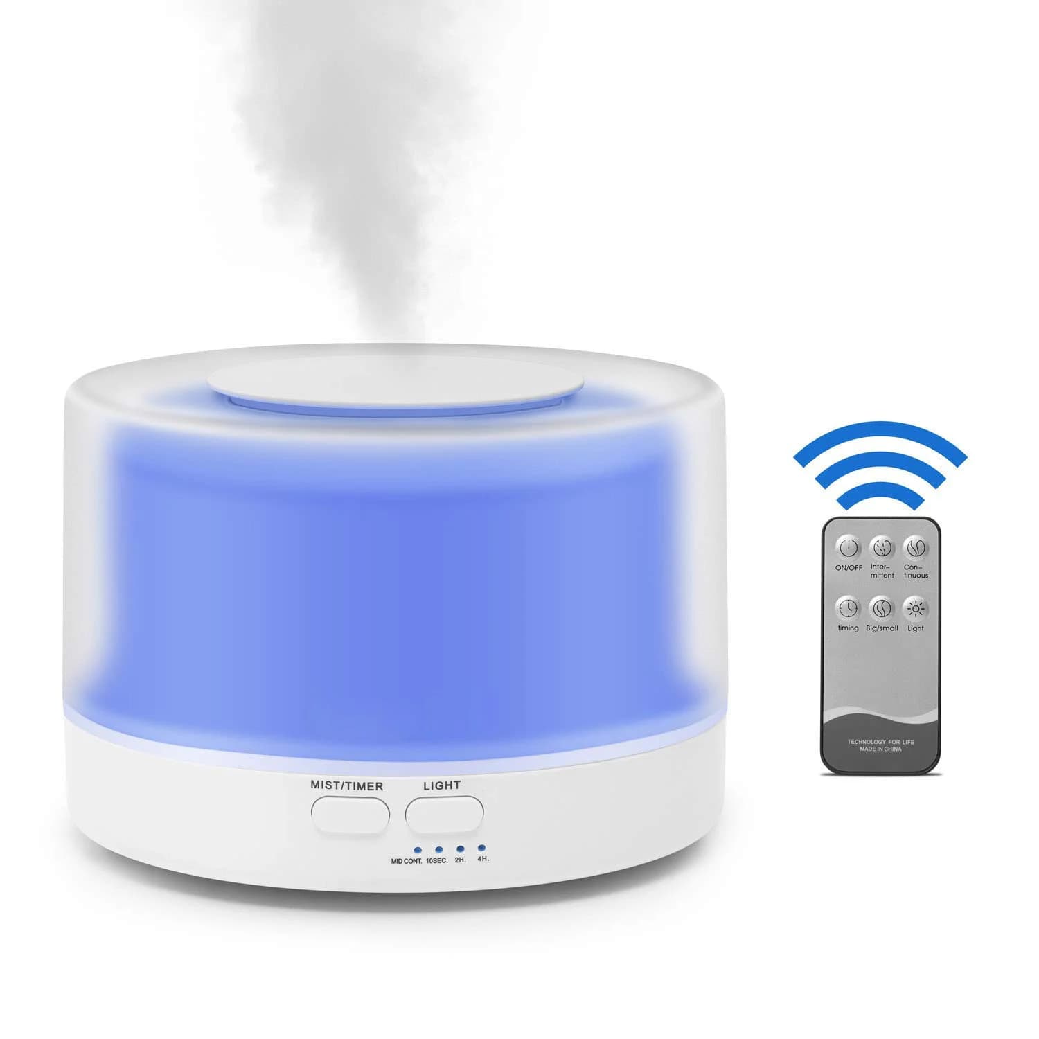 Diffusore di aromaterapia elettrico da tavolo con venature del legno da 700 ml con luci a LED Diffusore di oli essenziali per umidificatore d'aria con telecomando