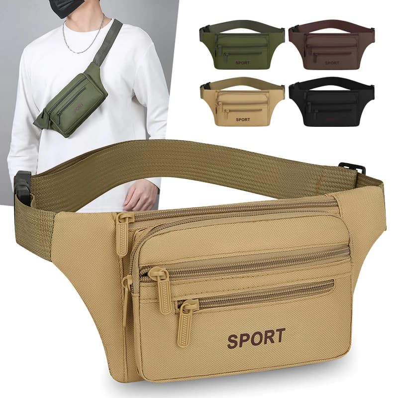 Marsupio unisex multitasche – Secure mobile door and coin carrier for travel, camping and excursions