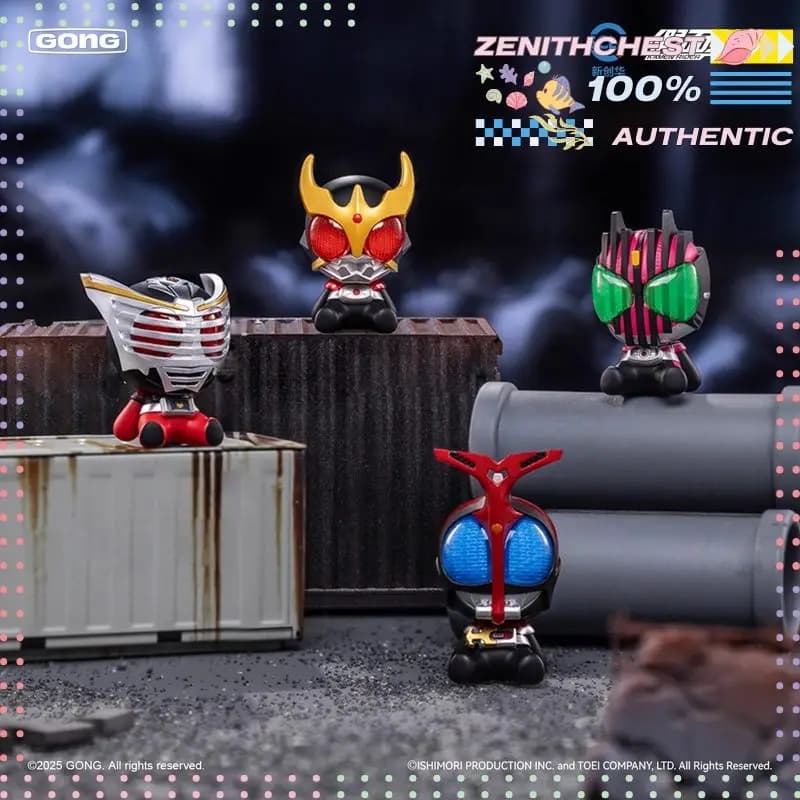 Disponibile GONG Kamen Rider Blind Box, Mini Figurine da Scacchi, Magnete per Frigorifero, Pop Mart Ufficiale, Oggetto da Collezione Anime per Fan