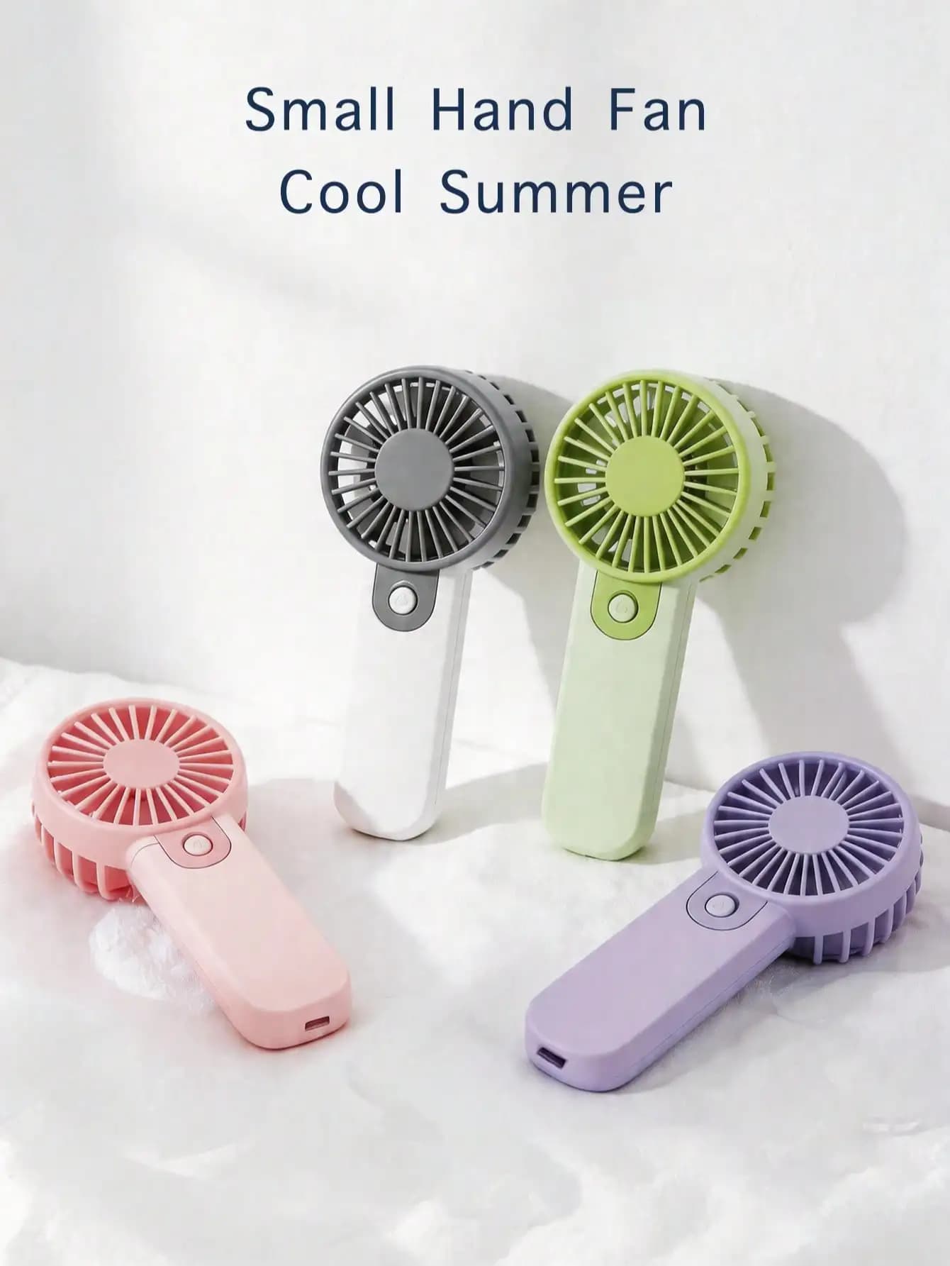 Mini ventilatore elettrico portatile AOYI, ventilatore palmare a batteria con un solo pulsante, per donne, ciglia, attività all'aperto, viaggi