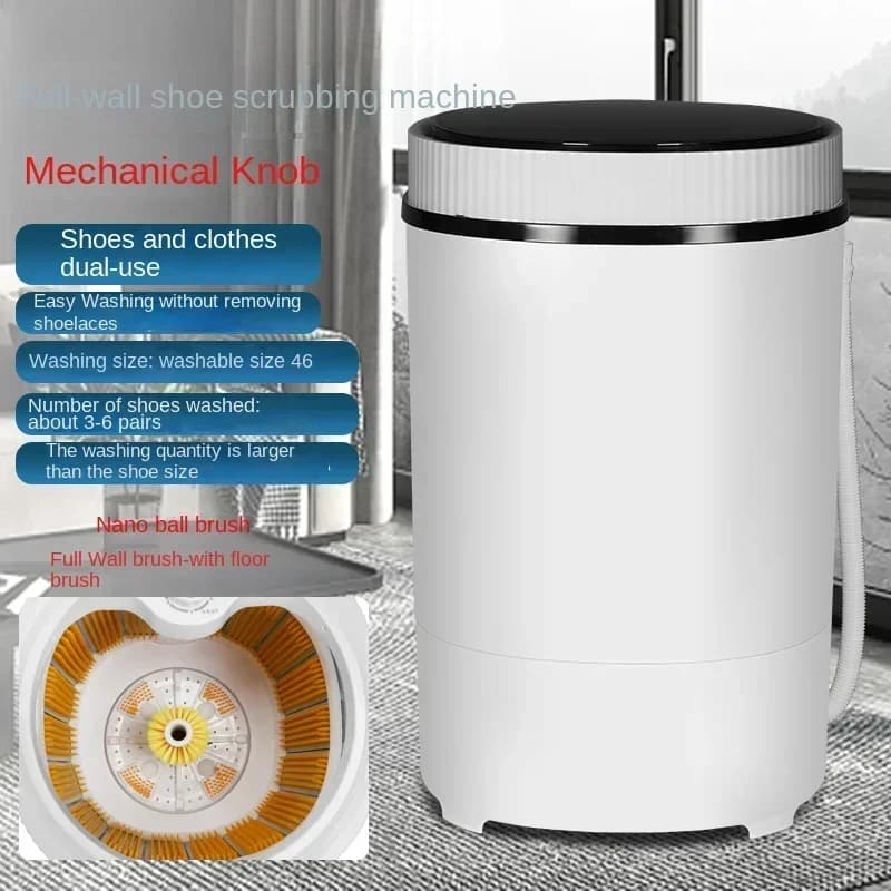 Lavatrice per scarpe 220V Macchina per scarpe con spazzola piccola per uso domestico completamente automatica Macchina per lavare e asciugare le scarpe DAC