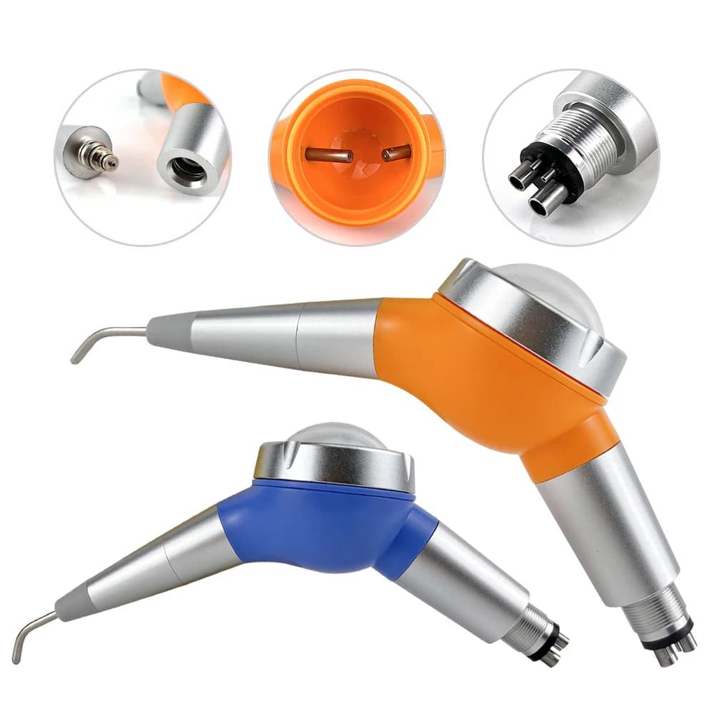 Air polisher for teeth, Dental whitening, Dental cleaning, Sandblasting, Prophy Jet 2/4 Holes, Dentist Tools
