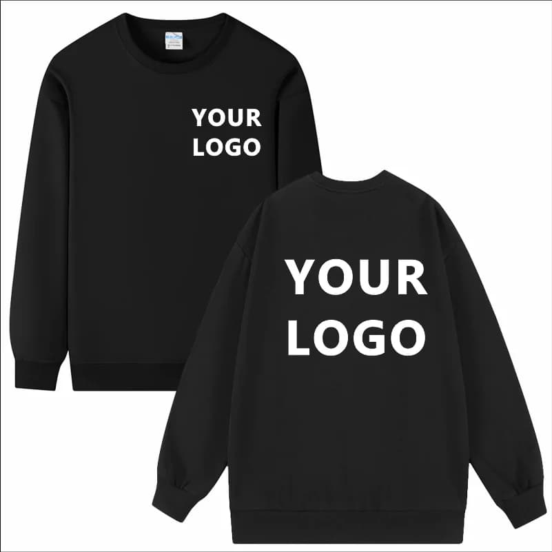 Free Print Make yourself Customize the logo of your brand Unisex Trendy Top Pullover Custom Crew Feet