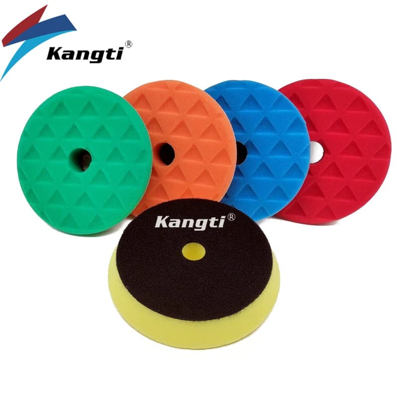Kangti 5/6 pollici composto lucidatura tamponi spugna da taglio kit per lucidatrice auto spugna autoadesiva ceretta