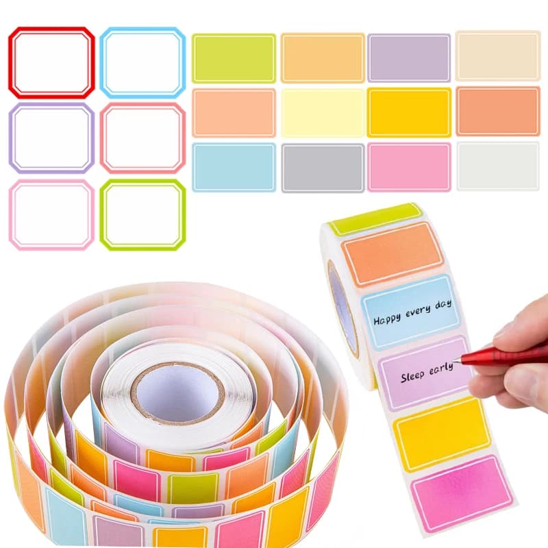 Etichetta adesiva colorata adatta per rotoli di penne multipli Confezionato in carta patinata Adesivi decorativi per scrapbooking da latte fai-da-te ZYF
