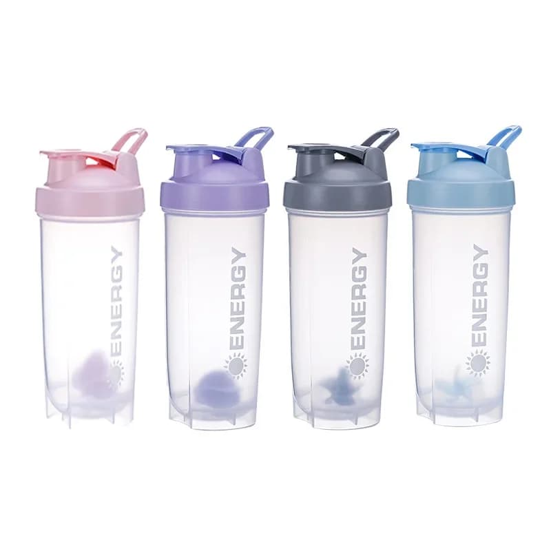 500/700MLSport water bottle Shaker for protein Portable travel cup for juices with powder case Coffee cups Loss-proof beverage bottle