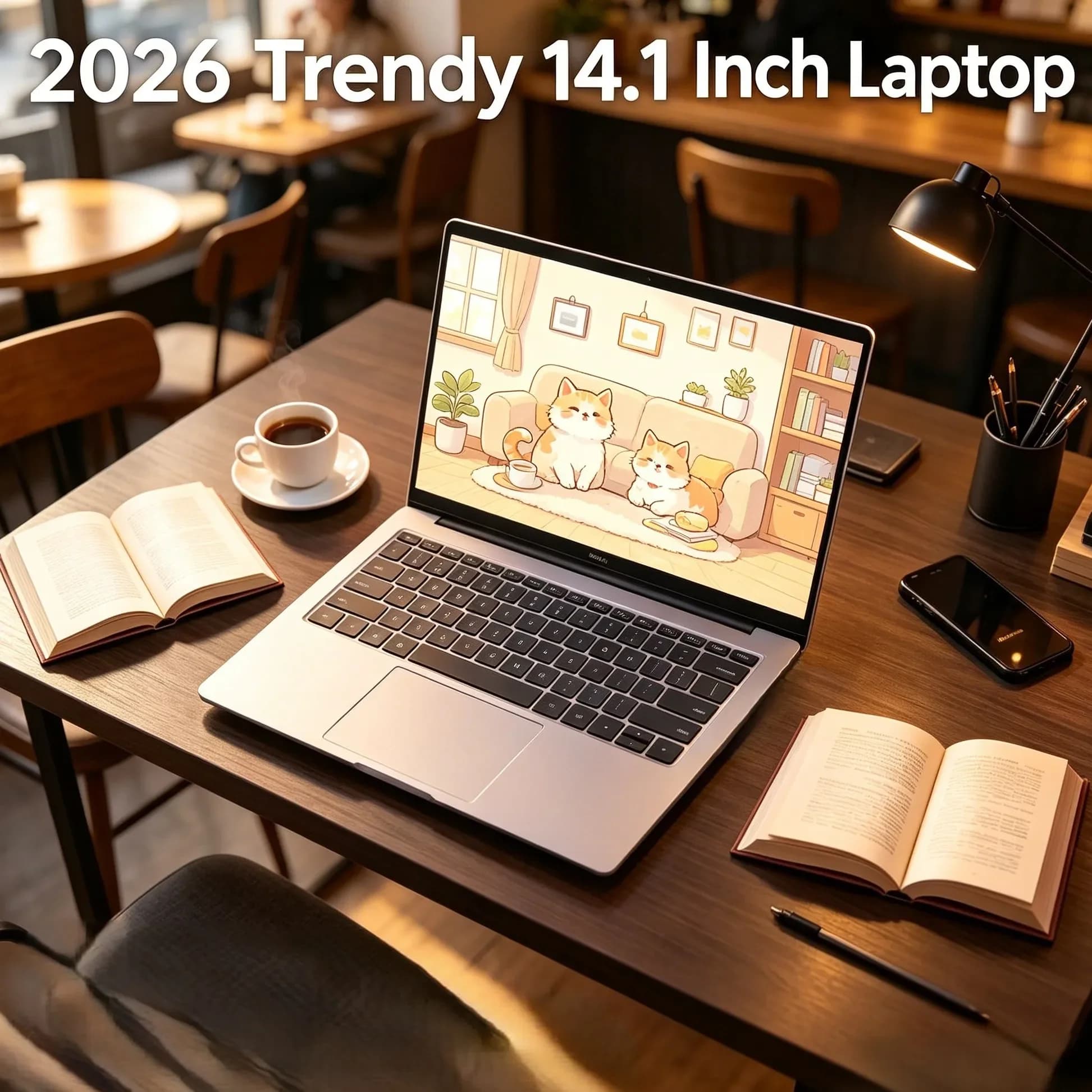 Nuovo Laptop Ultra-Sottile da 14.1" 2026, Intel 4405U, Win11 Pro, 16GB, 2TB, Display FHD 1080P, Notebook Portatile per Ufficio e Studio